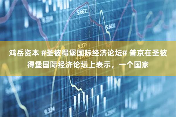 鸿岳资本 #圣彼得堡国际经济论坛# 普京在圣彼得堡国际经济论坛上表示，一个国家